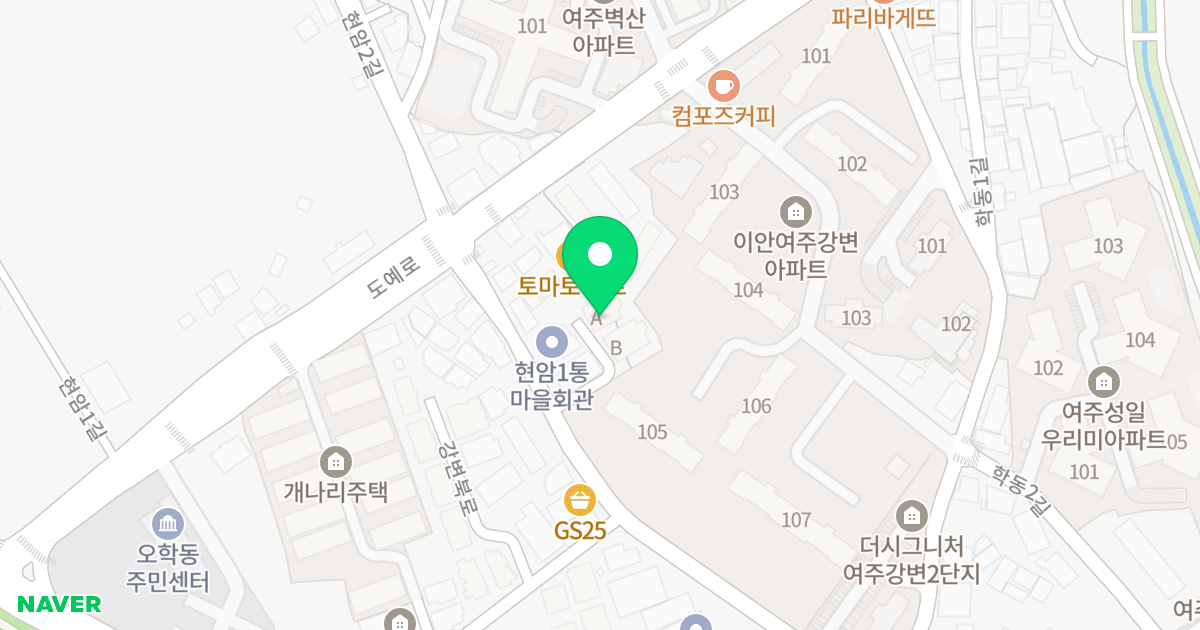 도영타운1동 위치 지도 - 경기도 여주시 도예로 26-13