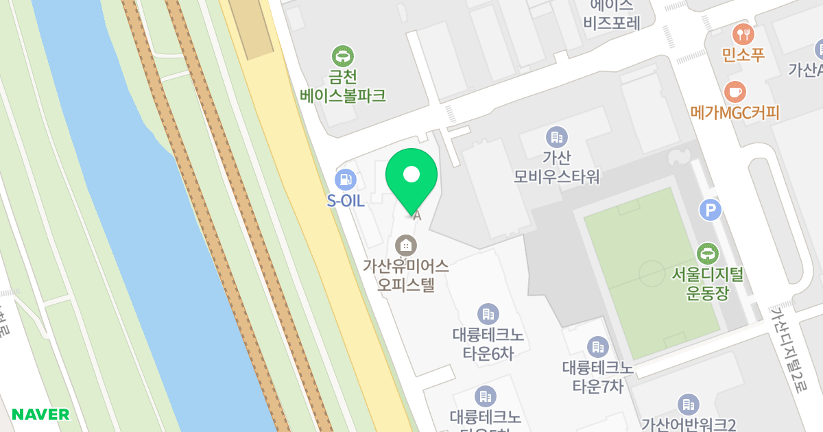 가산유미어스오피스텔 위치 지도 - 서울특별시 금천구 가산디지털2로 169-37