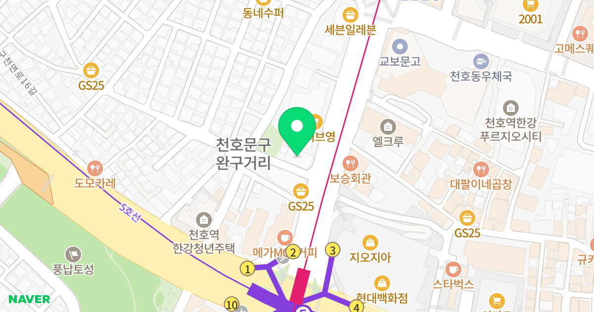 (431-5) 위치 지도 - 서울특별시 강동구 올림픽로 653