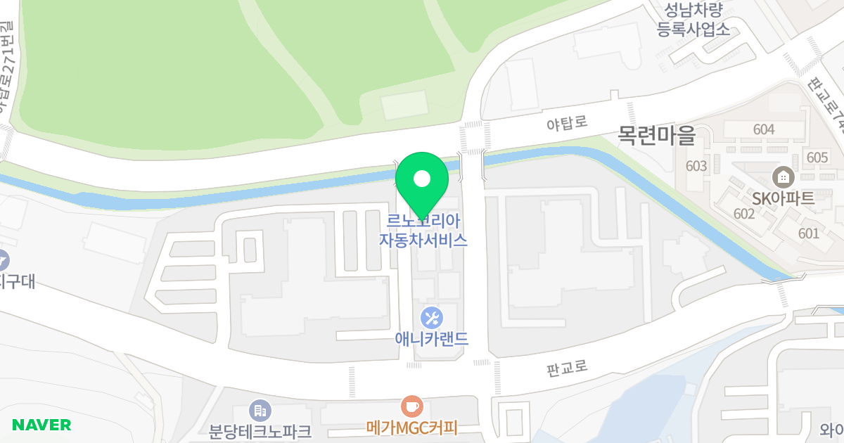 분당 더 헤리움 위치 지도 - 경기도 성남시 분당구 판교로711번길 12