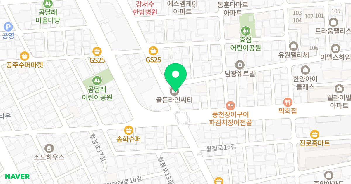 골든라인씨티 위치 지도 - 서울특별시 강서구 강서로7길 147