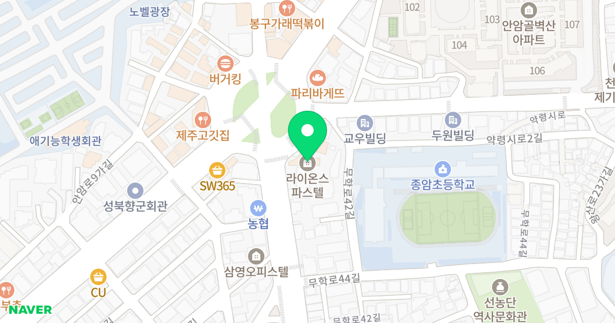 라이온스파스텔 위치 지도 - 서울특별시 동대문구 무학로 202