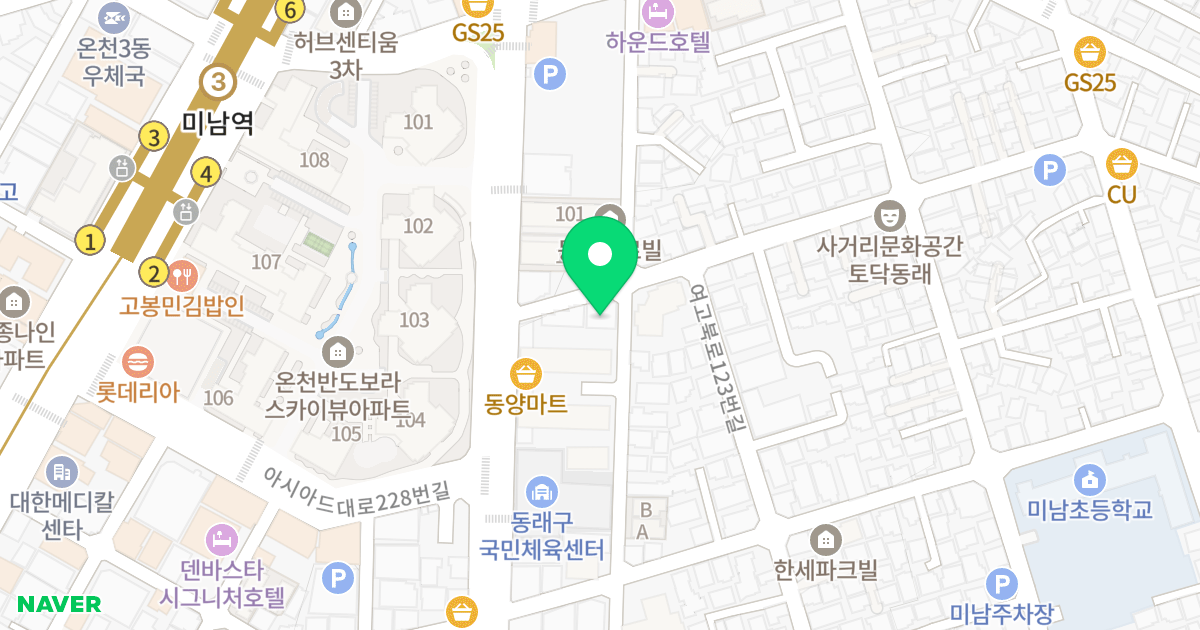 하이캐슬 위치 지도 - 부산광역시 동래구 충렬대로86번길 54
