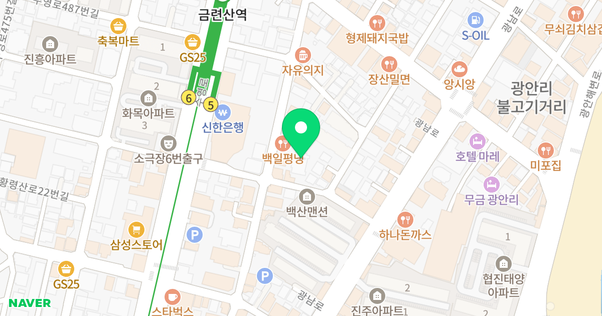 이린타워빌5 위치 지도 - 부산광역시 수영구 수영로476번길 19