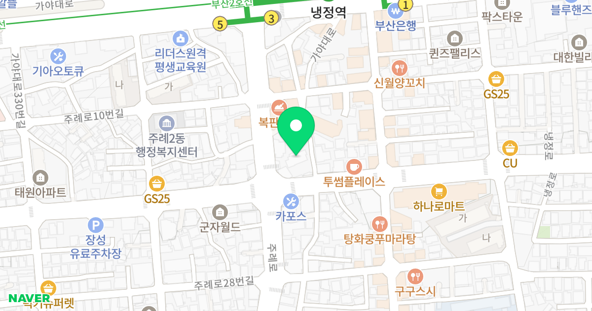 동국쉐르빌 위치 지도 - 부산광역시 사상구