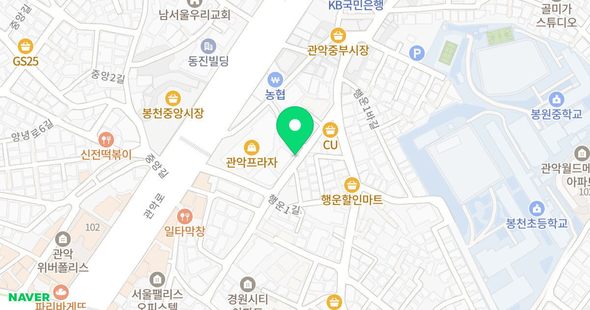 (29-22) 위치 지도 - 서울특별시 관악구 행운1마길 16