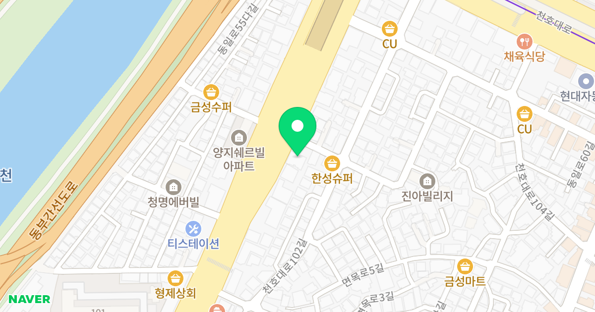 뫼비우스 위치 지도 - 서울특별시 광진구 동일로 294