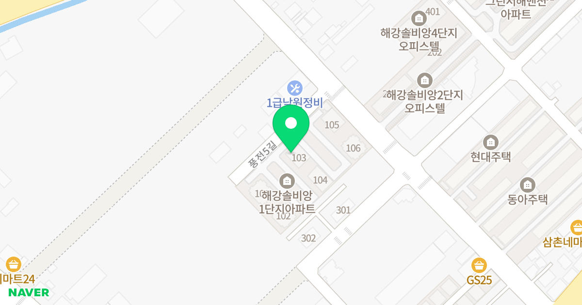 해강솔비앙1단지 위치 지도 - 전북특별자치도 군산시 풍전4길 33-3