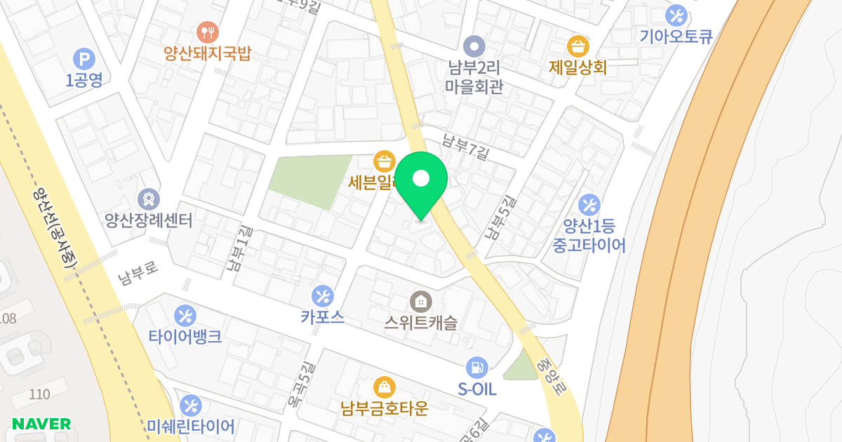 (462-3) 위치 지도 - 경상남도 양산시 중앙로 91