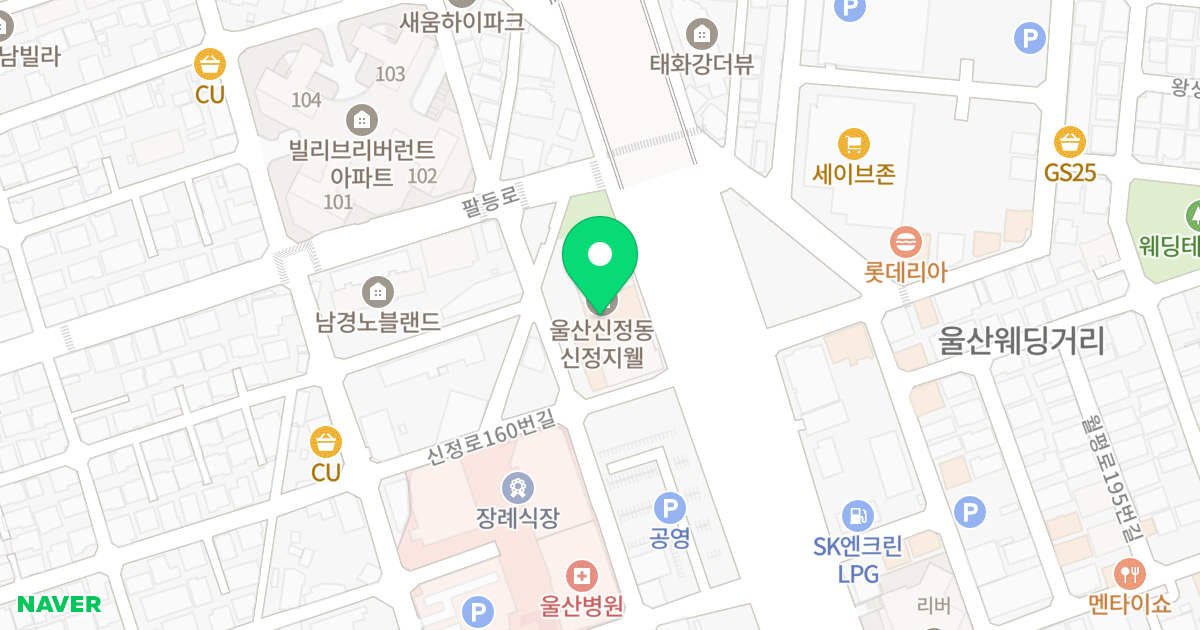 신정 지웰 위치 지도 - 울산광역시 남구