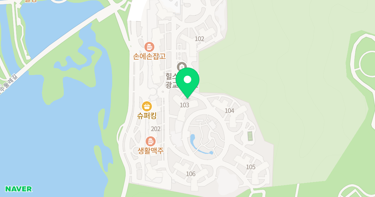 힐스테이트 광교 위치 지도 - 경기도 수원시 영통구 센트럴파크로 6