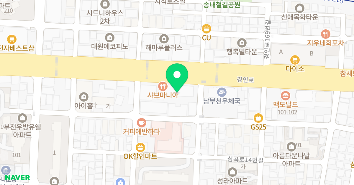 BYC 부천 위더스빌 위치 지도 - 경기도 부천시 소사구 경인로 156