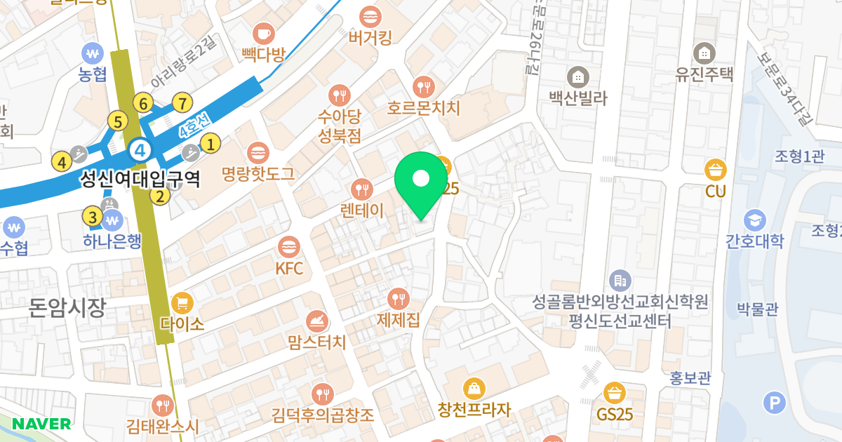 동선아르텔 위치 지도 - 서울특별시 성북구 동소문로24길 32