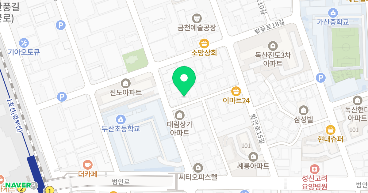 해송빌딩 위치 지도 - 서울특별시 금천구