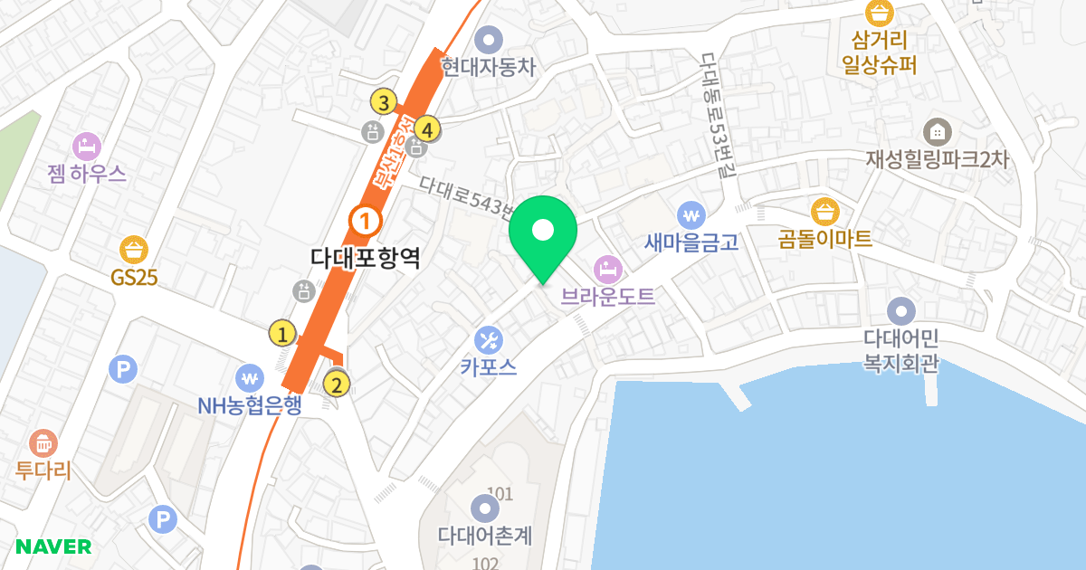 다대 대상웰리움 위치 지도 - 부산광역시 사하구 다대동로 43