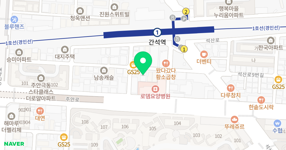 제이앤케이하베스트 위치 지도 - 인천광역시 미추홀구 주안로205번길 12-12