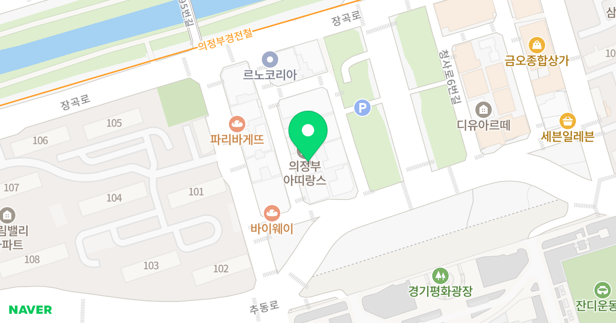 아띠랑스A 위치 지도 - 경기도 의정부시 청사로5번길 20-8