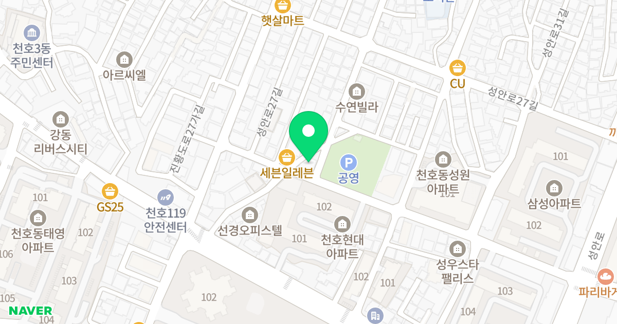 다성이즈빌 위치 지도 - 서울특별시 강동구 성안로25길 54