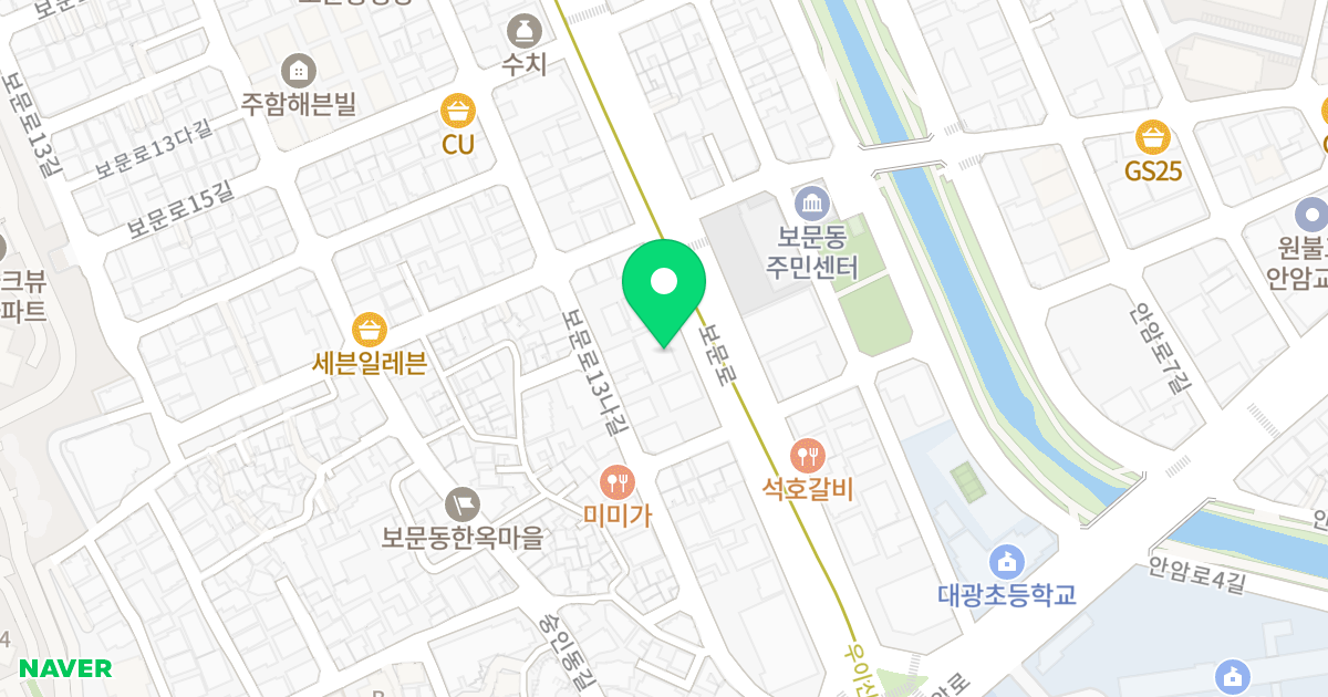 보문엘타워 위치 지도 - 서울특별시 성북구 보문로 49