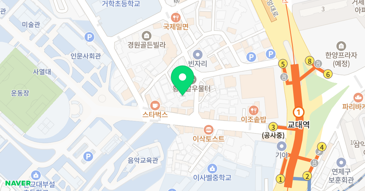 포레스타 위치 지도 - 부산광역시 연제구 교대로22번길 16-10