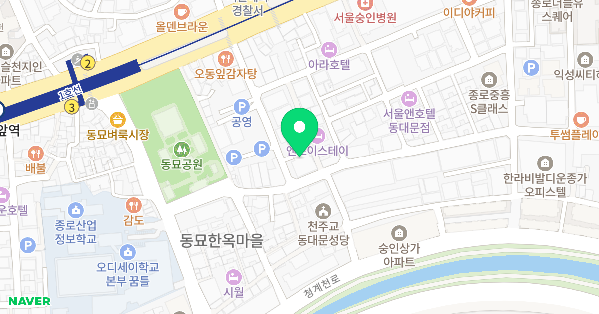 블루카운티 숭인Ⅰ 위치 지도 - 서울특별시 종로구 종로62길 23