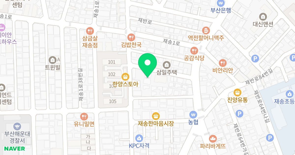 피에스타빌 위치 지도 - 부산광역시 해운대구 재반로 89-17
