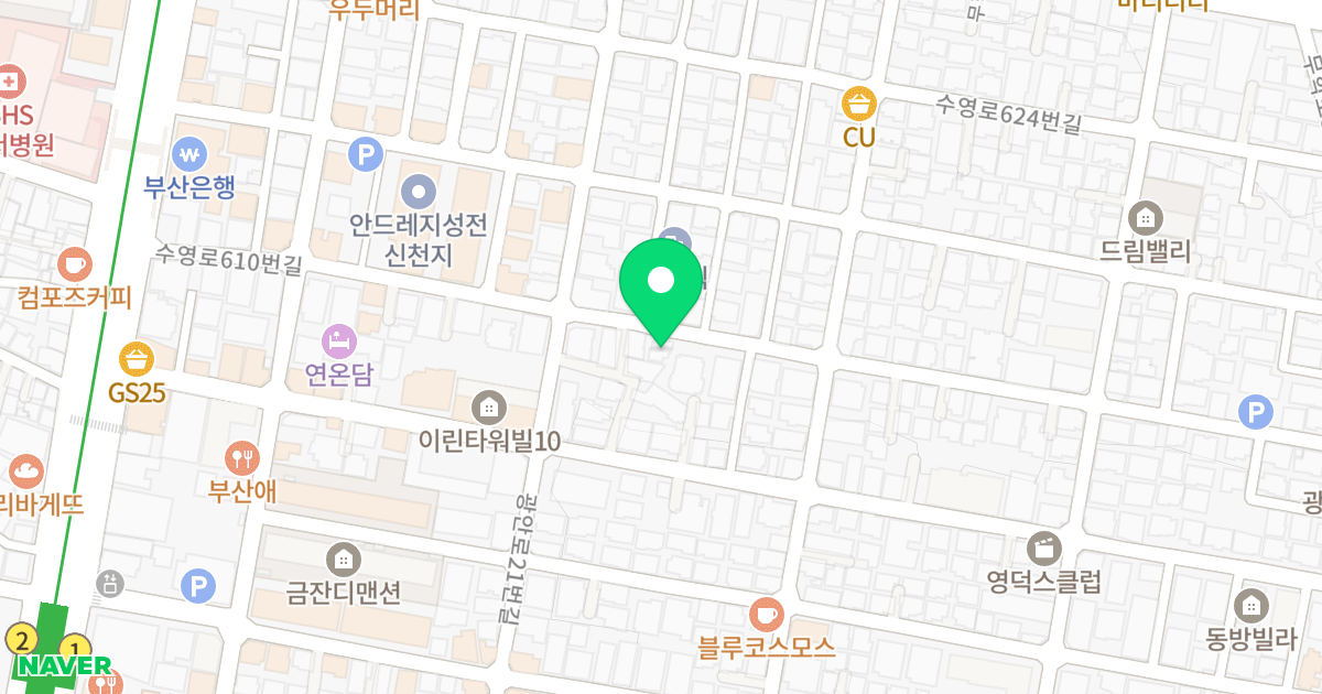 더헤즈 2차 위치 지도 - 부산광역시 수영구