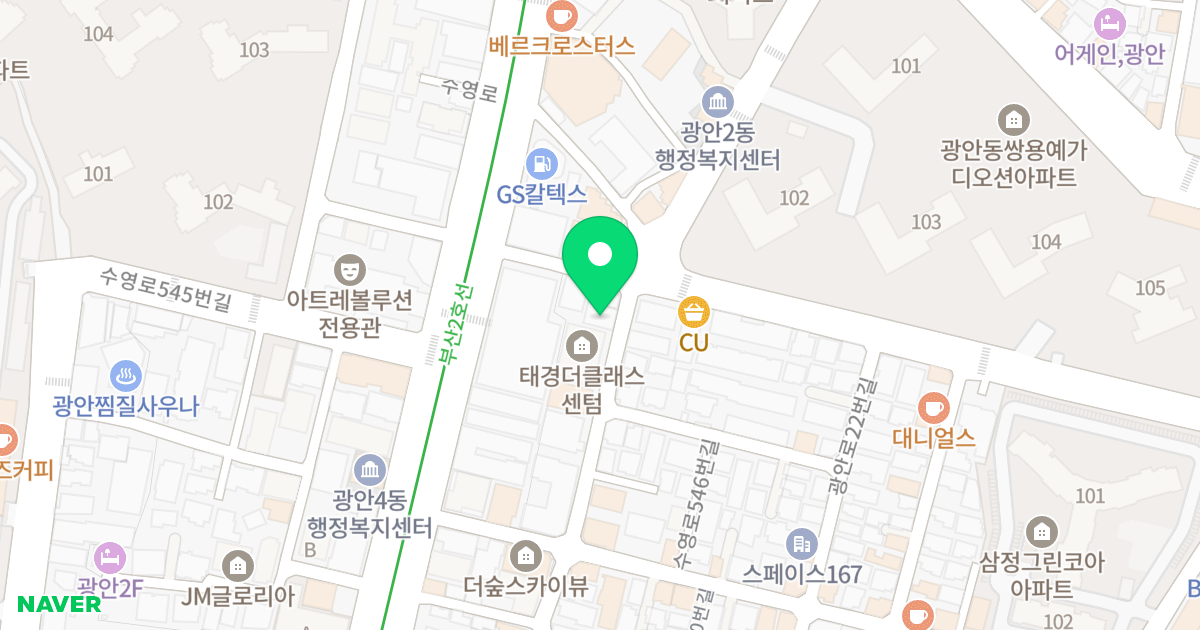 두성 아빌로스 위치 지도 - 부산광역시 수영구 광안로16번길 46