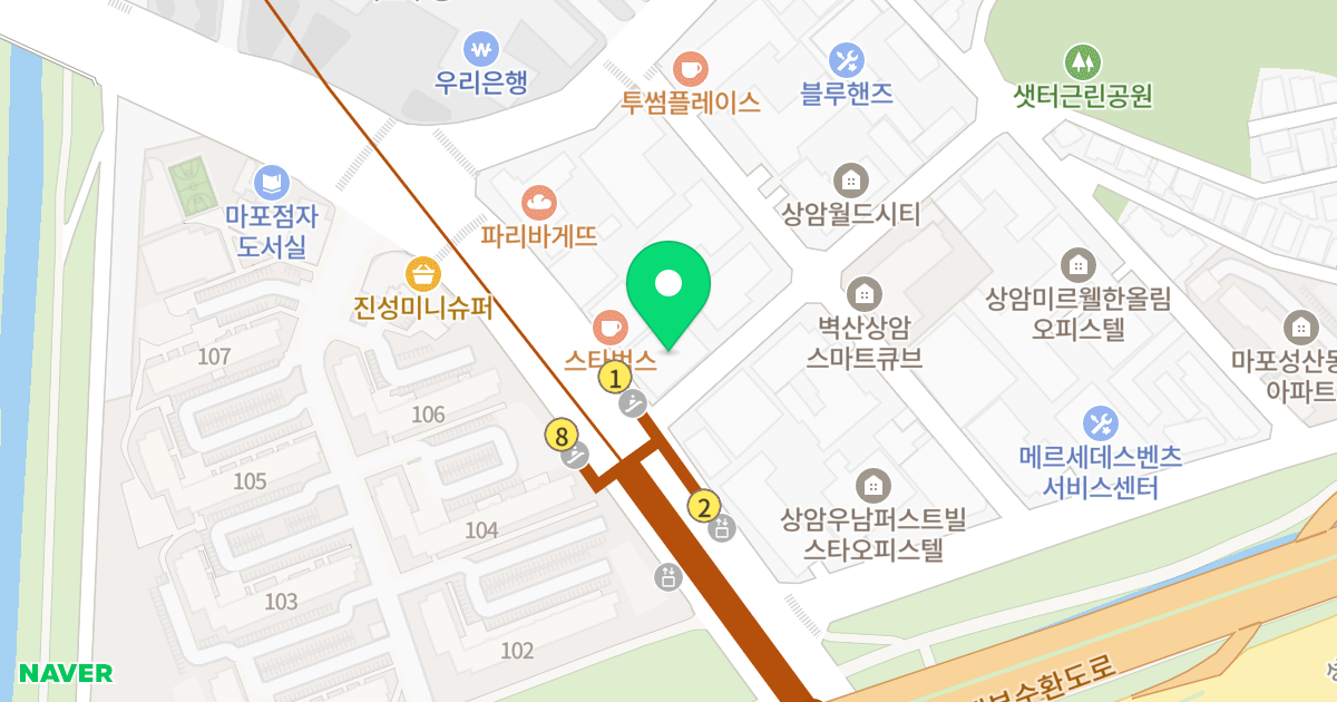 대명비첸시티오피스텔 위치 지도 - 서울특별시 마포구 월드컵로 196