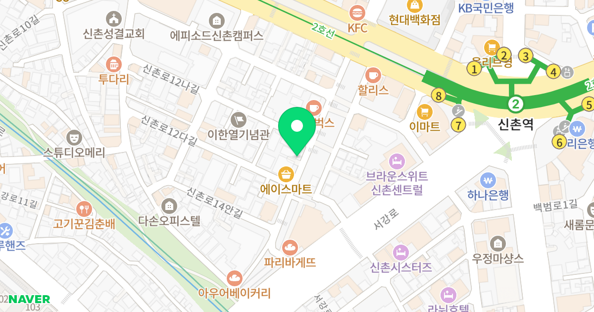 (54-63) 위치 지도 - 서울특별시 마포구 신촌로16길 22