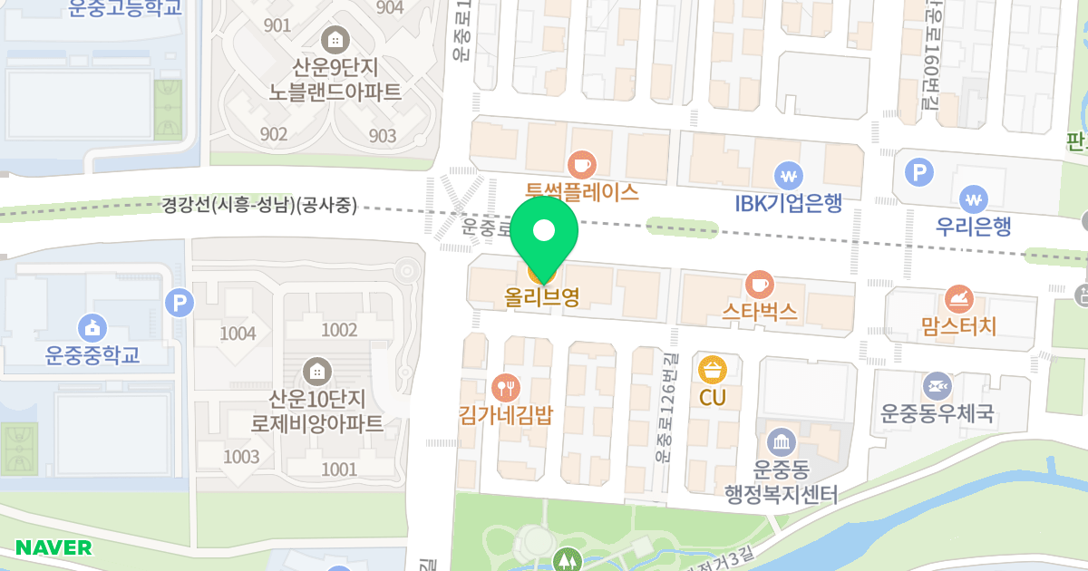 청호델피노 위치 지도 - 경기도 성남시 분당구 운중로 120