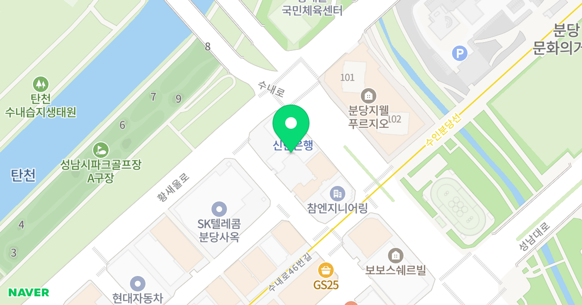 두산위브센티움Ⅰ 위치 지도 - 경기도 성남시 분당구 수내로 38