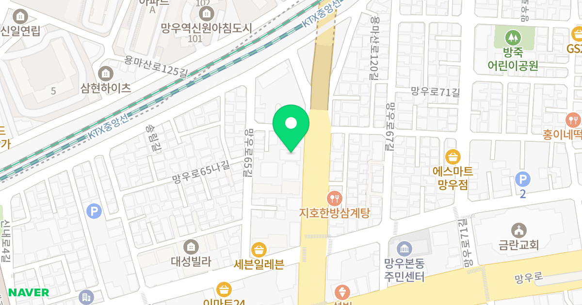 상원빌딩 위치 지도 - 서울특별시 중랑구 용마산로 565