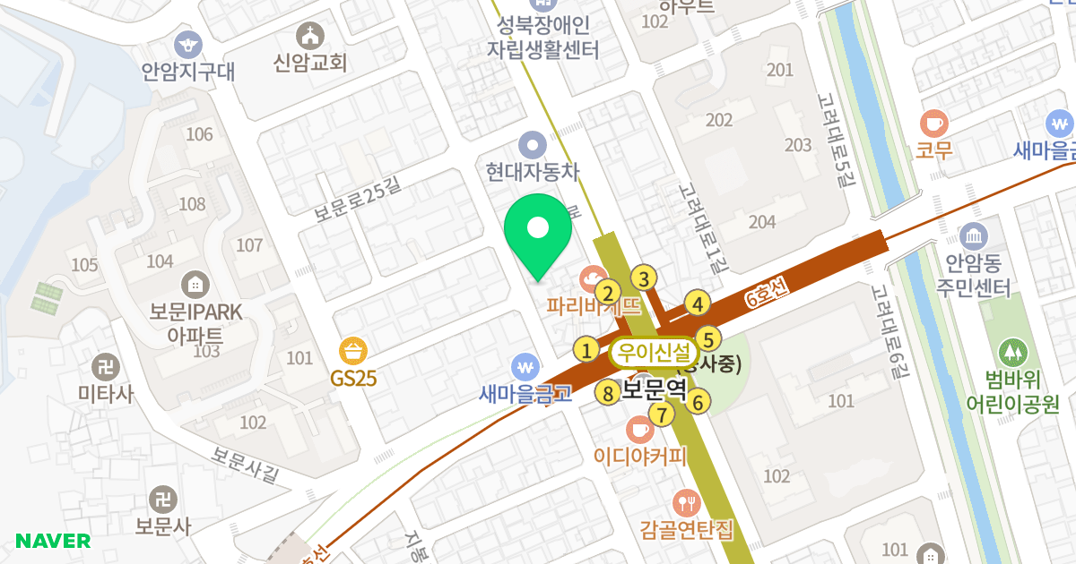 (82) 위치 지도 - 서울특별시 성북구 지봉로23길 8