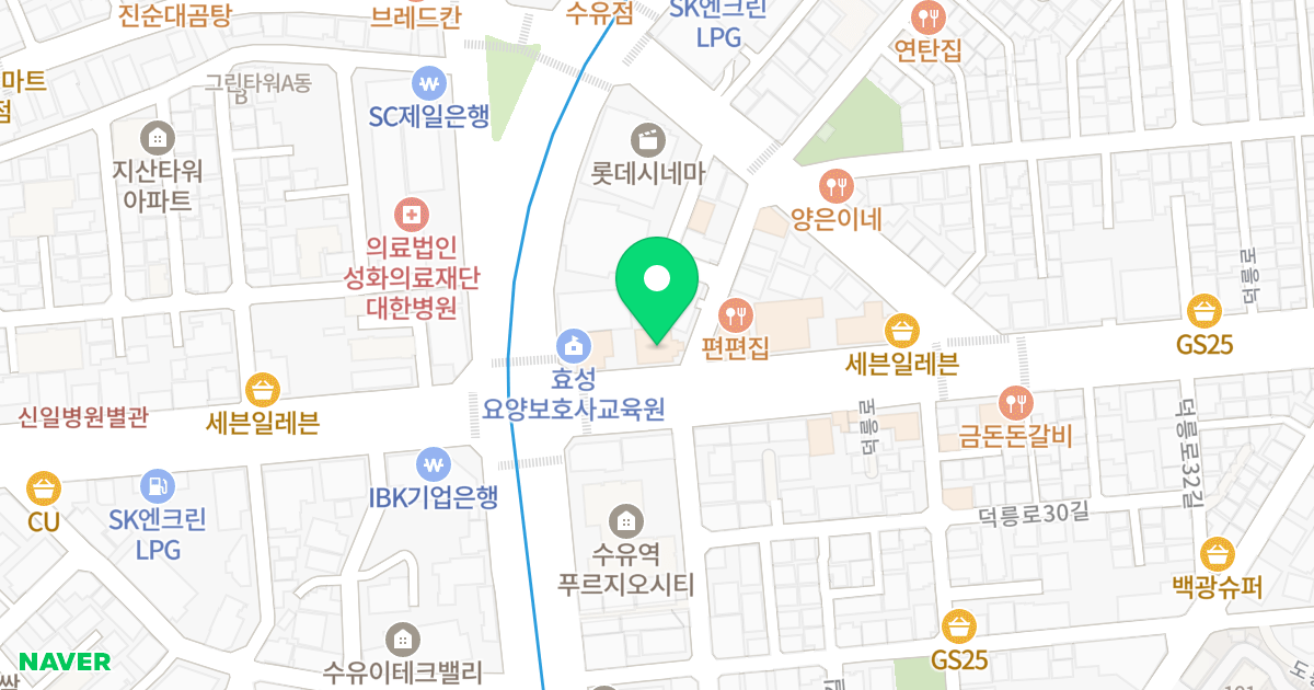 삼보힐 위치 지도 - 서울특별시 강북구 덕릉로 93