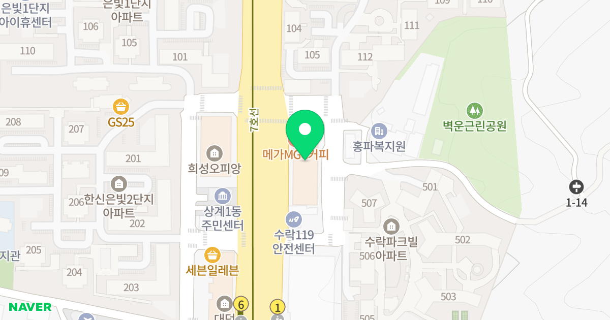 토마토파르코 위치 지도 - 서울특별시 노원구 동일로 1700