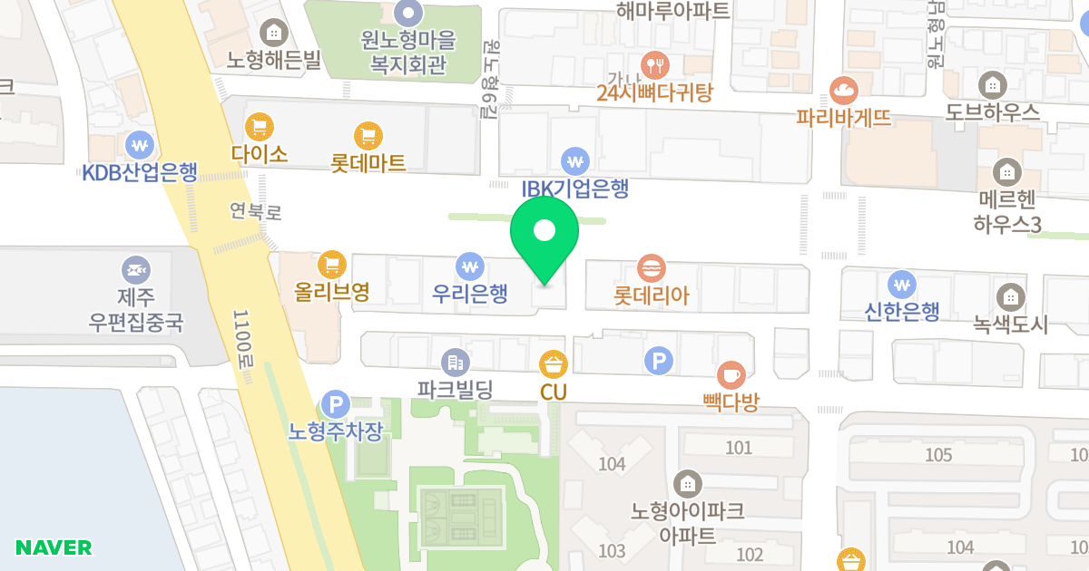 노형 이타스 2 위치 지도 - 제주특별자치도 제주시