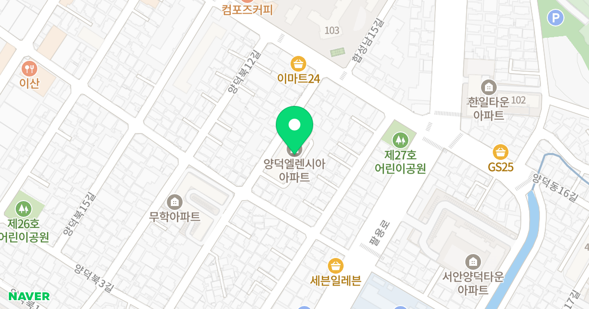 양덕 엘렌시아 위치 지도 - 경상남도 창원시 마산회원구