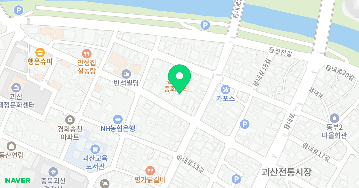 더팰리스 위치 지도 - 충청북도 괴산군 괴산읍 읍내로15길 18