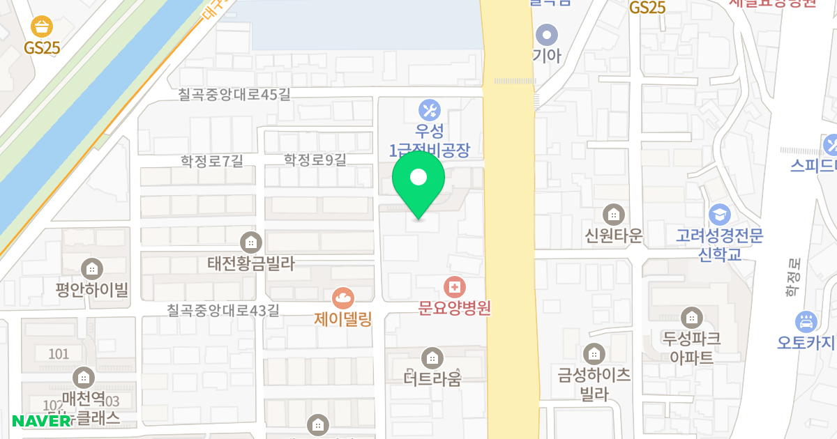 (497-1) 위치 지도 - 대구광역시 북구 학정로9길 24
