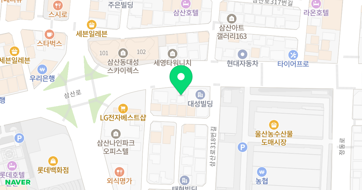 삼산스테이 오피스텔 위치 지도 - 울산광역시 남구 삼산로 312