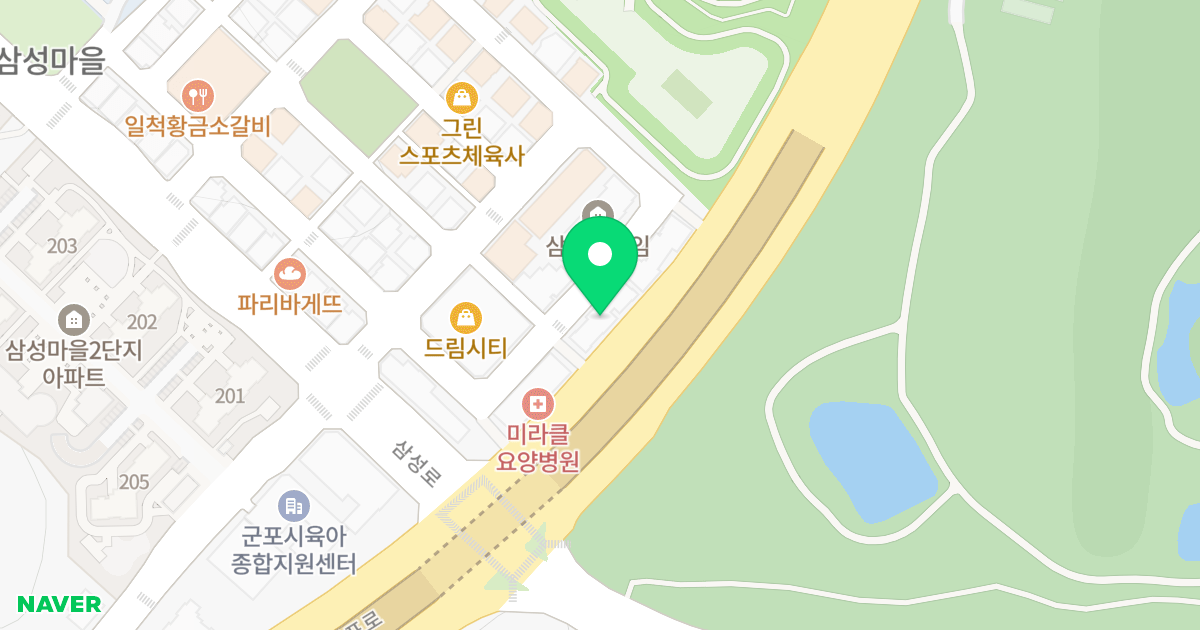 대명하이빌 위치 지도 - 경기도 군포시 삼성로8번길 4-28