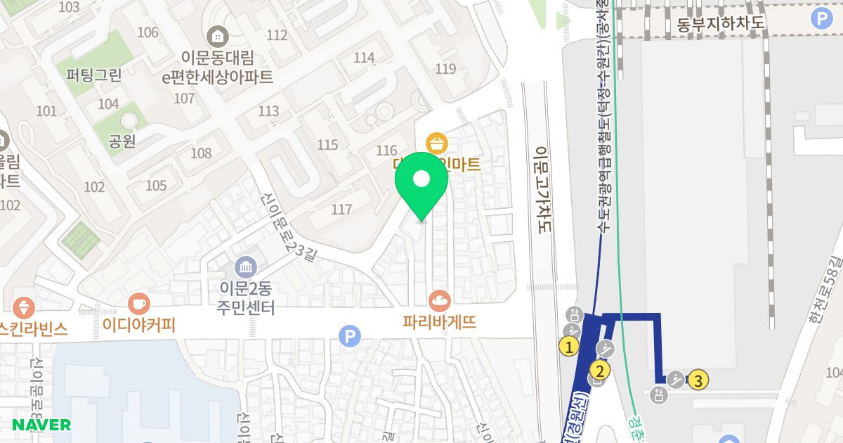 스위트빌 위치 지도 - 서울특별시 동대문구 신이문로 39-9