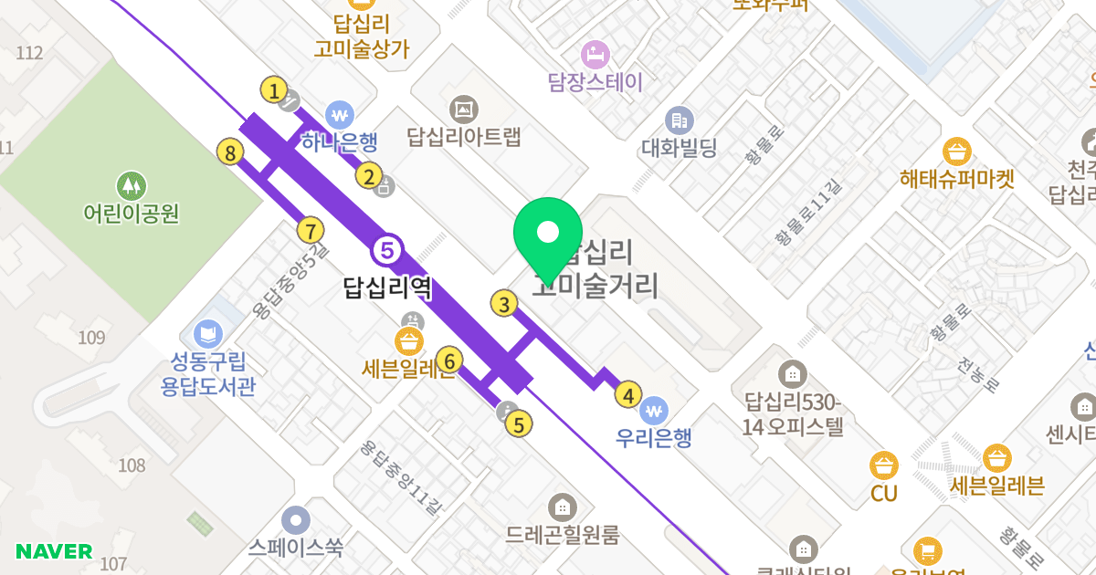 한일노벨리아 위치 지도 - 서울특별시 동대문구 천호대로 289