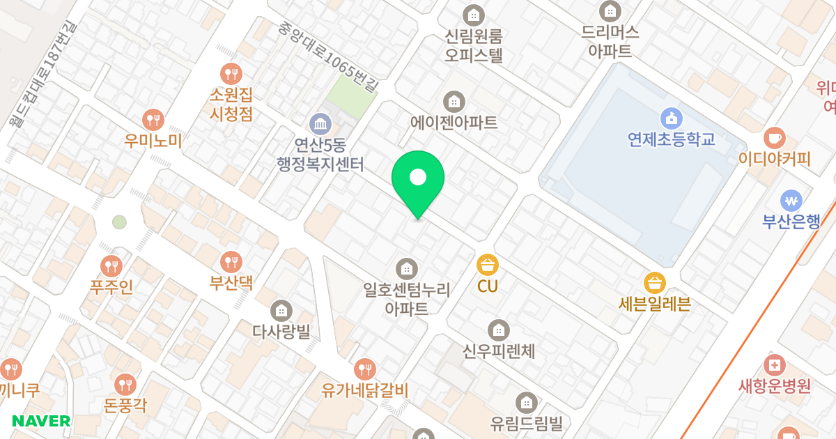 신원베스트 위치 지도 - 부산광역시 연제구 거제천로124번길 36
