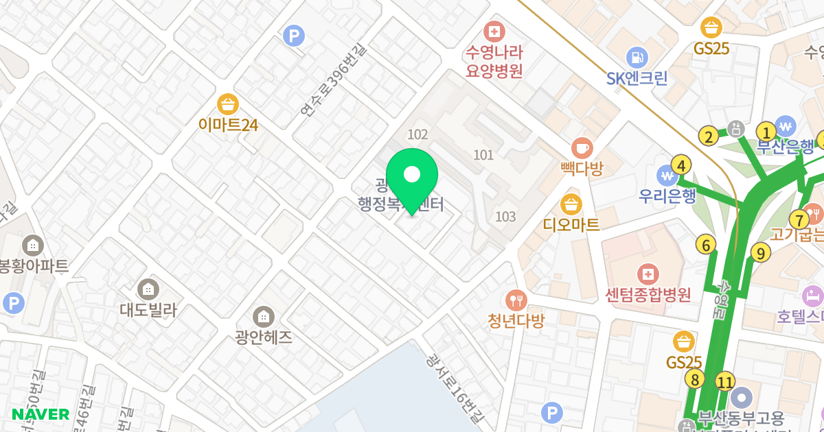 도담 Hi-View 위치 지도 - 부산광역시 수영구 망미번영로24번길 89-4