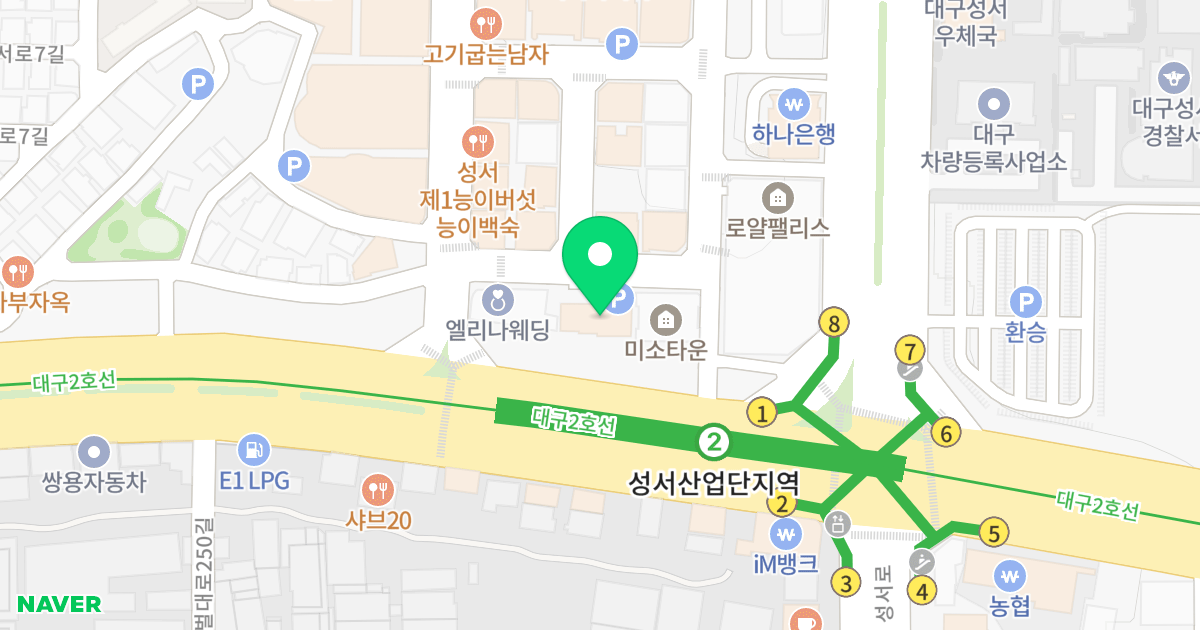 오피스텔 햇뜰 위치 지도 - 대구광역시 달서구 달구벌대로251안길 6
