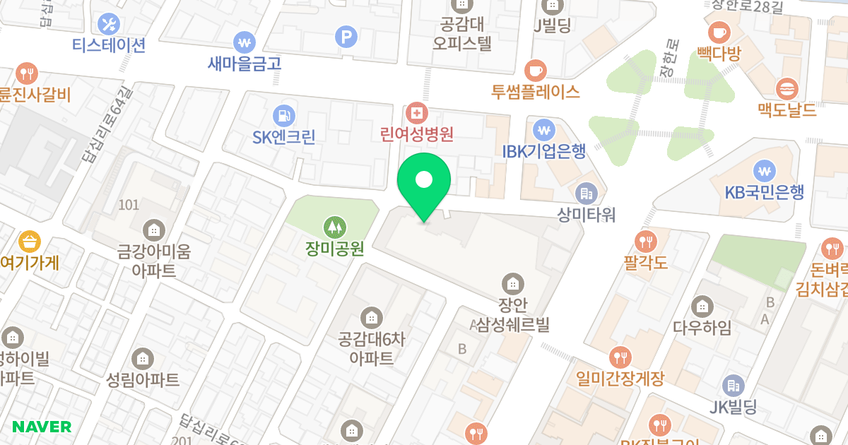 장안삼성쉐르빌 위치 지도 - 서울특별시 동대문구 장한로 119