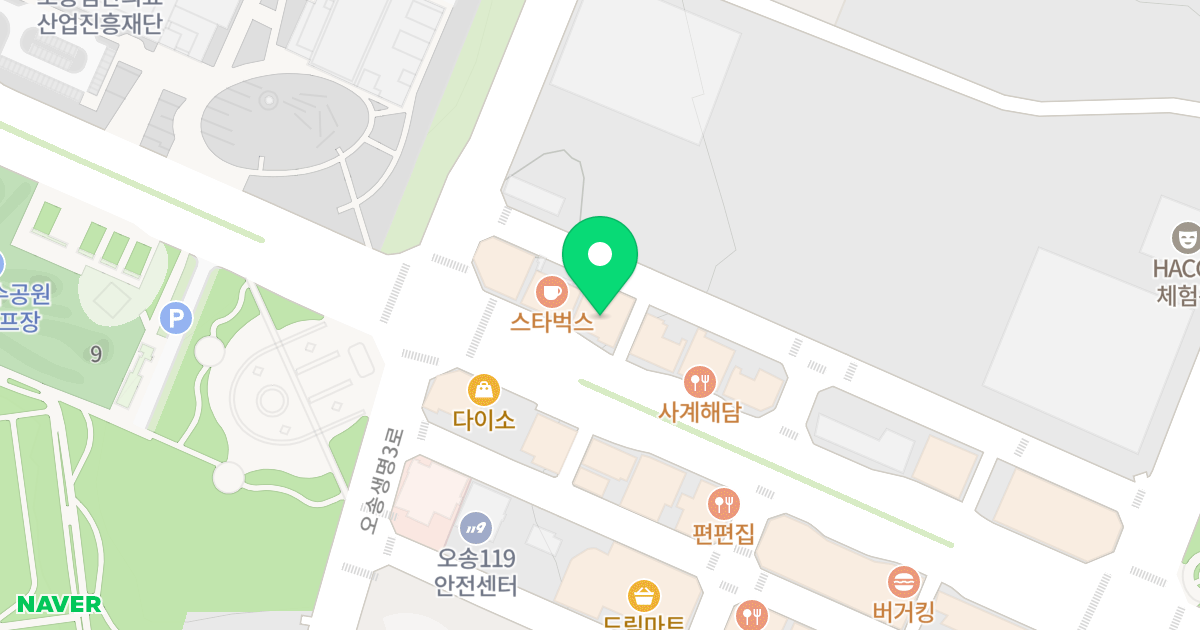 1동 위치 지도 - 충청북도 청주시 흥덕구 오송읍