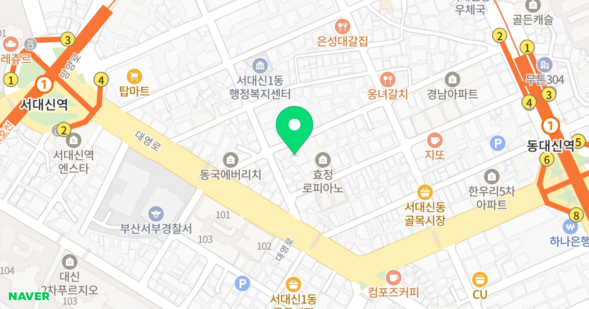 (163) 위치 지도 - 부산광역시 서구 구덕로305번길 47